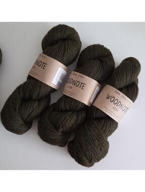 baa ram ewe Woodnote Aran Yarn 4 Medium, Green BFL/Masham/Merino  100g